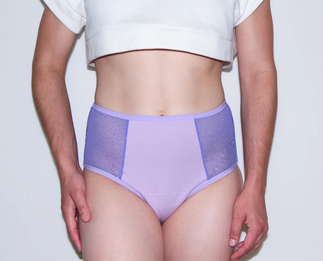 Culotte Menstruelle taille haute Violette
